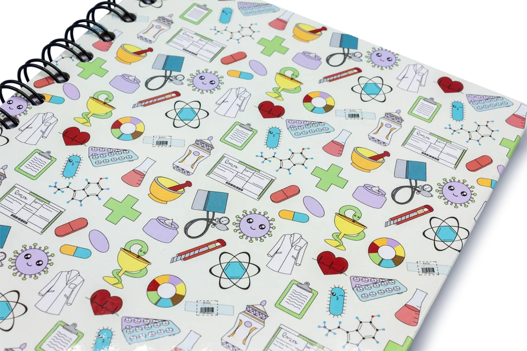 Libreta A5 estampado farmacéutico