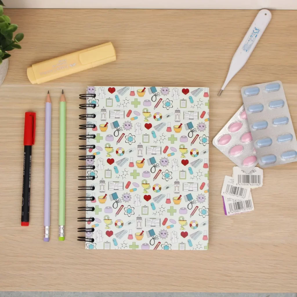 Libreta A5 estampado farmacéutico