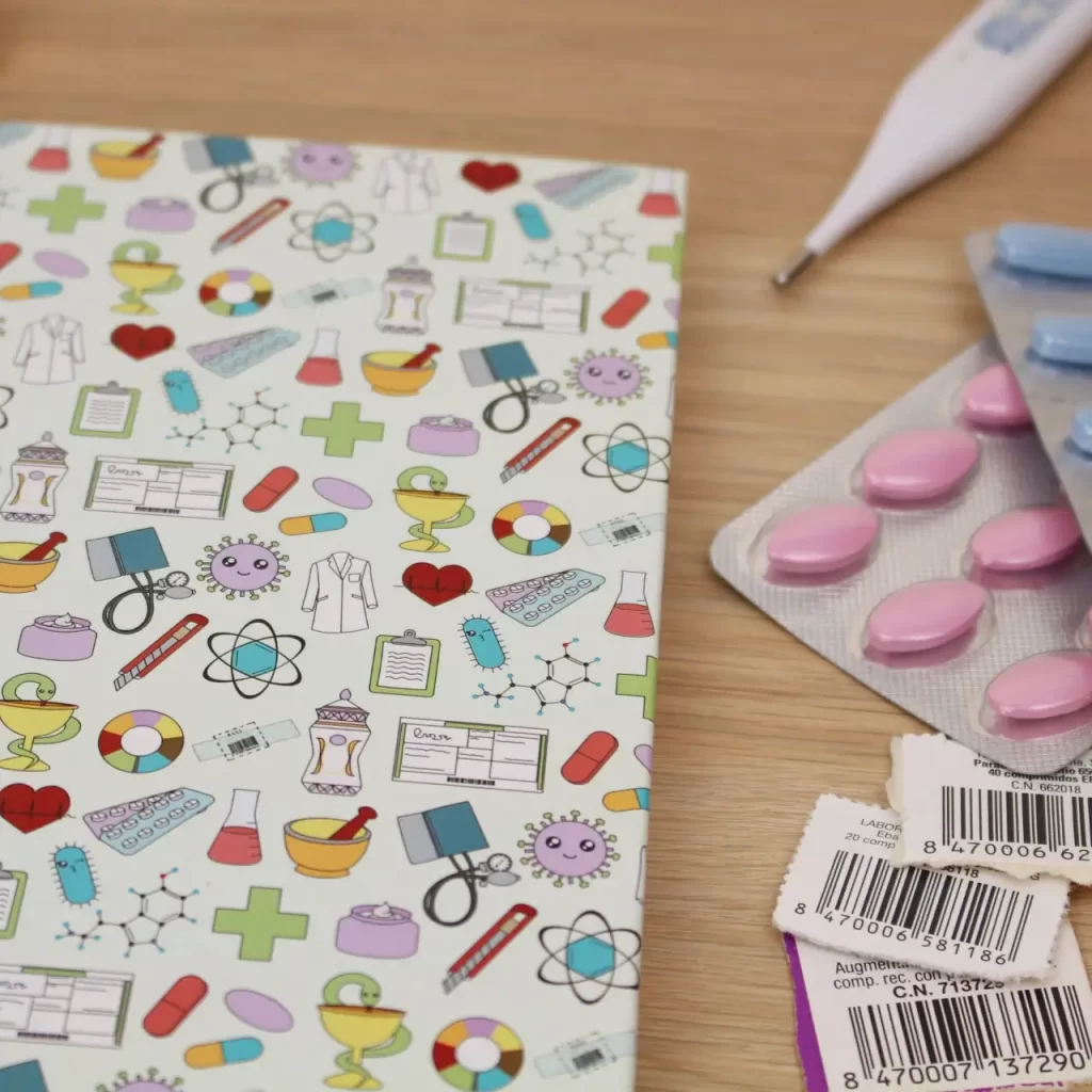 Libreta A5 estampado farmacéutico