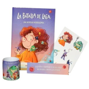 Pack regalo PERSONALIZADO "La Batalla de Laia - Una Aventura Microscópica"